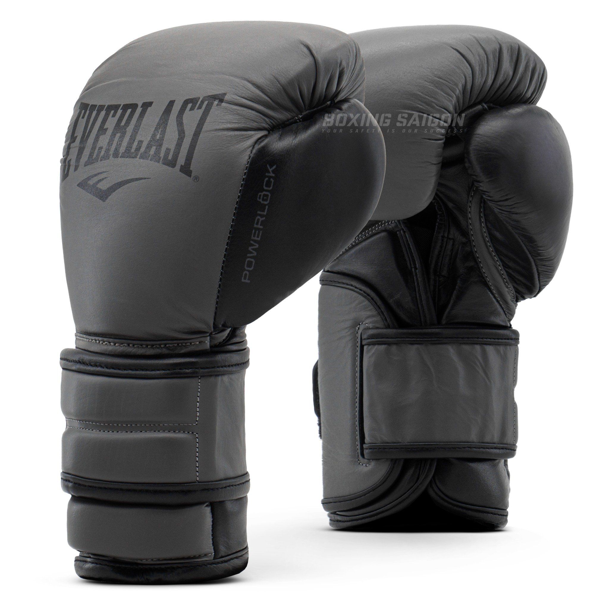Găng Tay Everlast Powerlock 2 Pro Hook & Loop Training Gloves - Charcoal