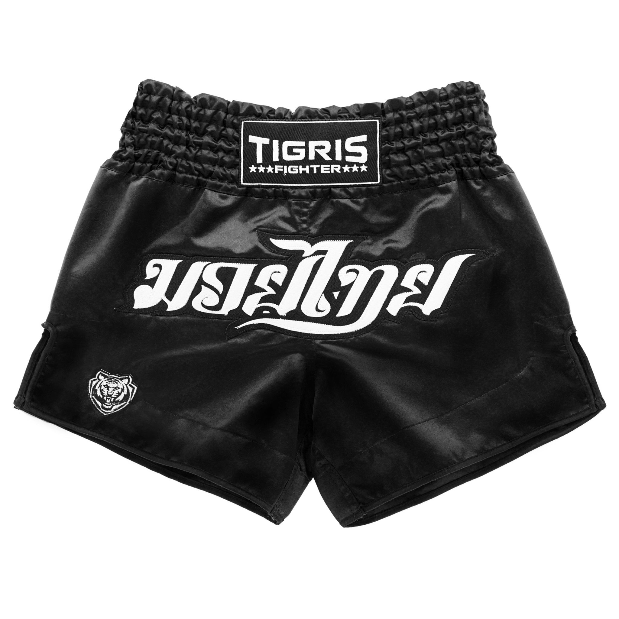Quần Tigris Retro Muay Thai Shorts - Black