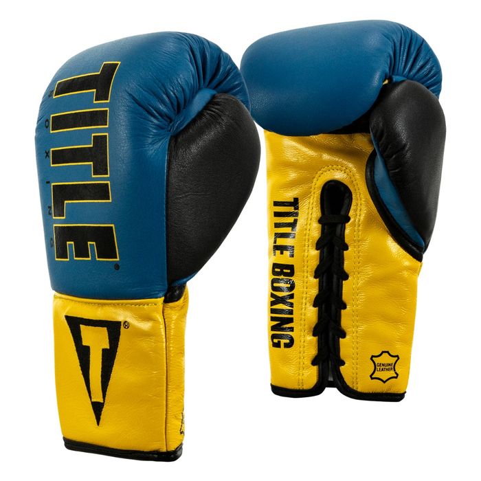 Găng Tay TITLE Enforcer Official Pro Fight Gloves 3.0 - Blue/Gold/Black