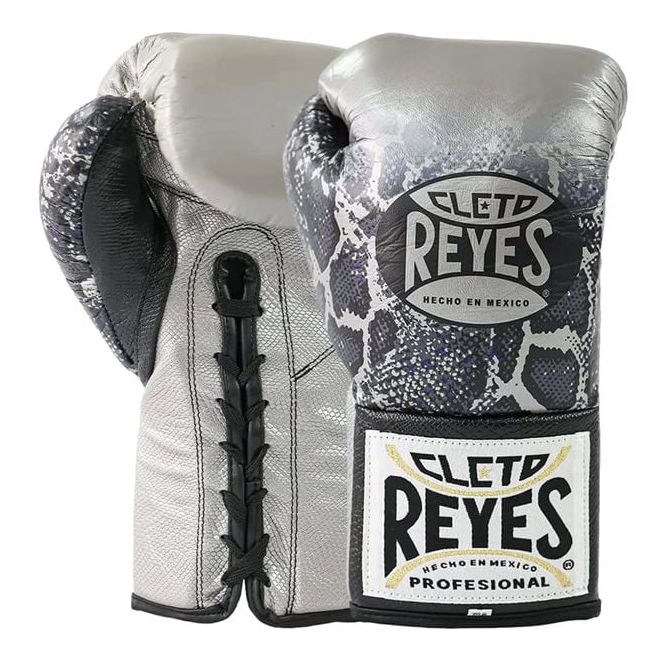 Găng Tay Cleto Reyes Professional Boxing Gloves - Silver/Black Steel Snake