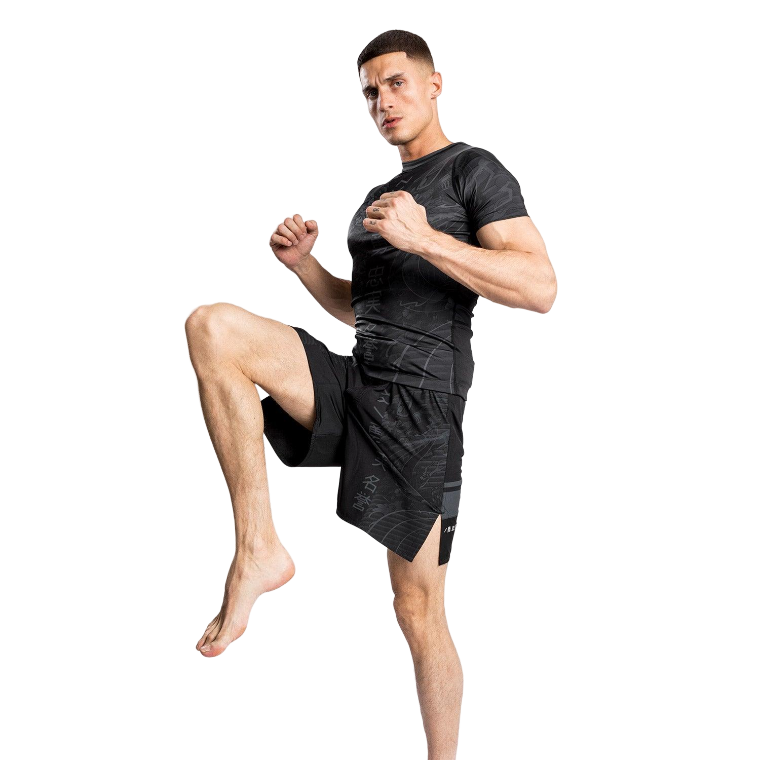 Quần MMA Venum YKZ21 Fightshorts - Black/Black