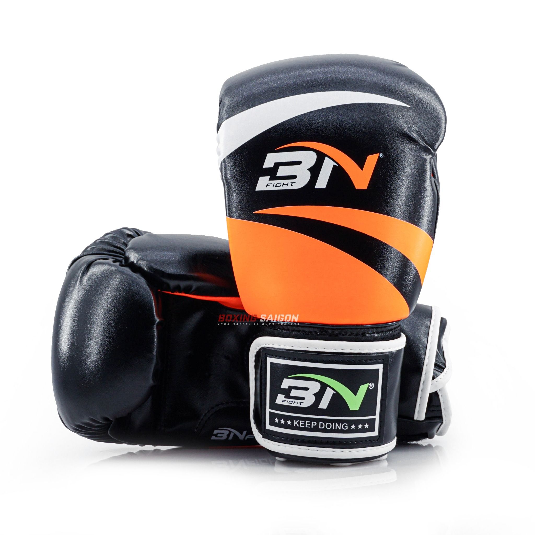 Găng Tay Bn Boxing Gloves - Black/Orange