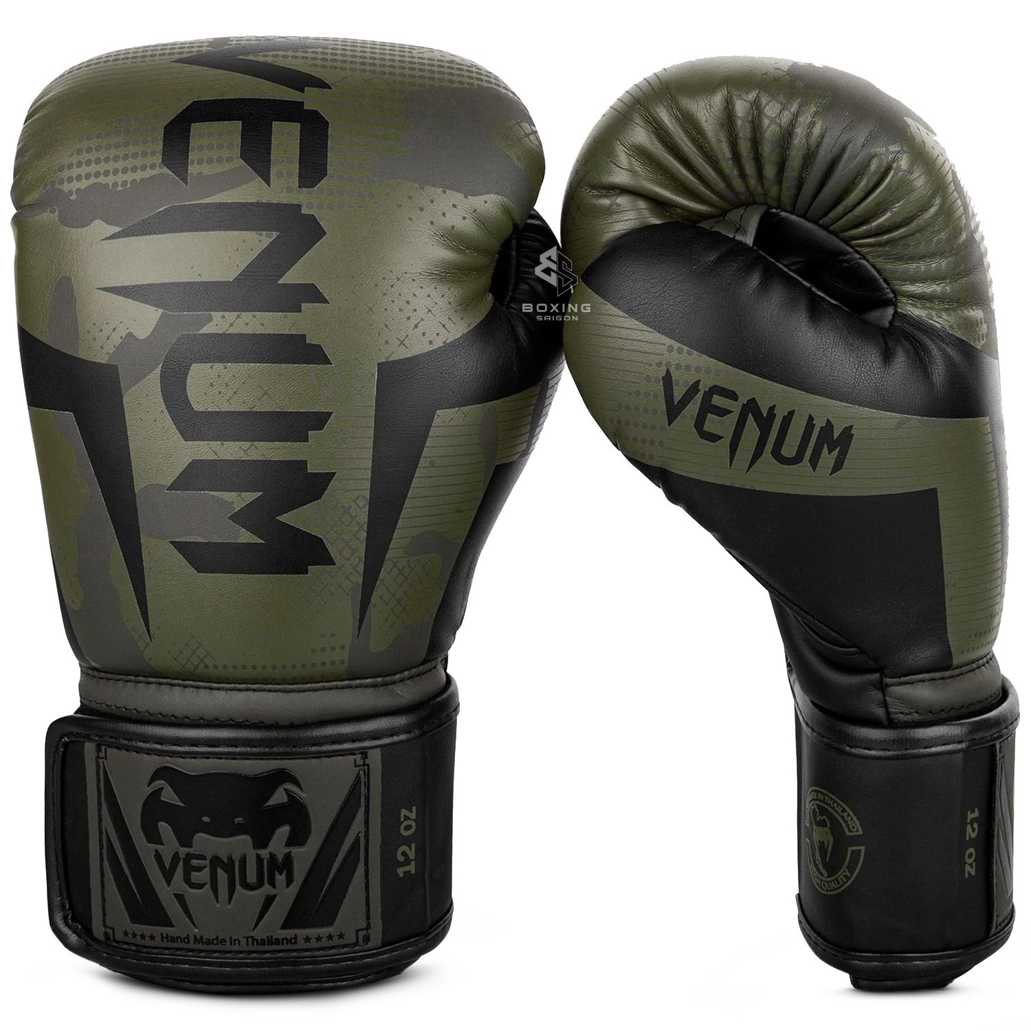 Găng Tay Venum Elite Boxing Gloves - Khaki Camo