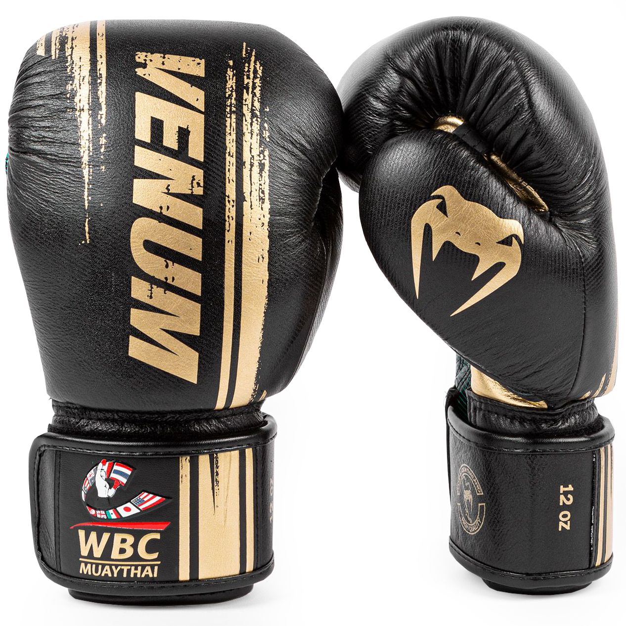 Găng Tay Venum WBC Muay Thai Boxing Gloves - Black/Gold