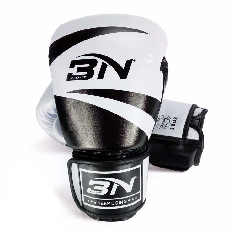 GĂNG TAY BN BOXING GLOVES - WHITE/BLACK