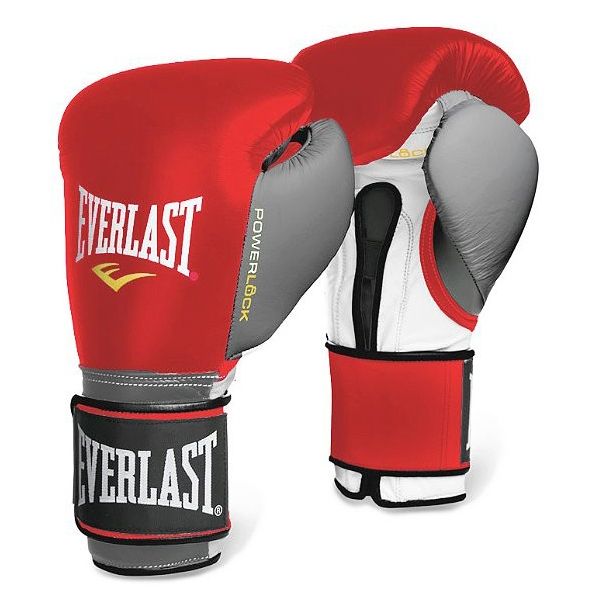 GĂNG TAY EVERLAST POWERLOCK HOOK & LOOP TRAINING GLOVES - RED/GREY