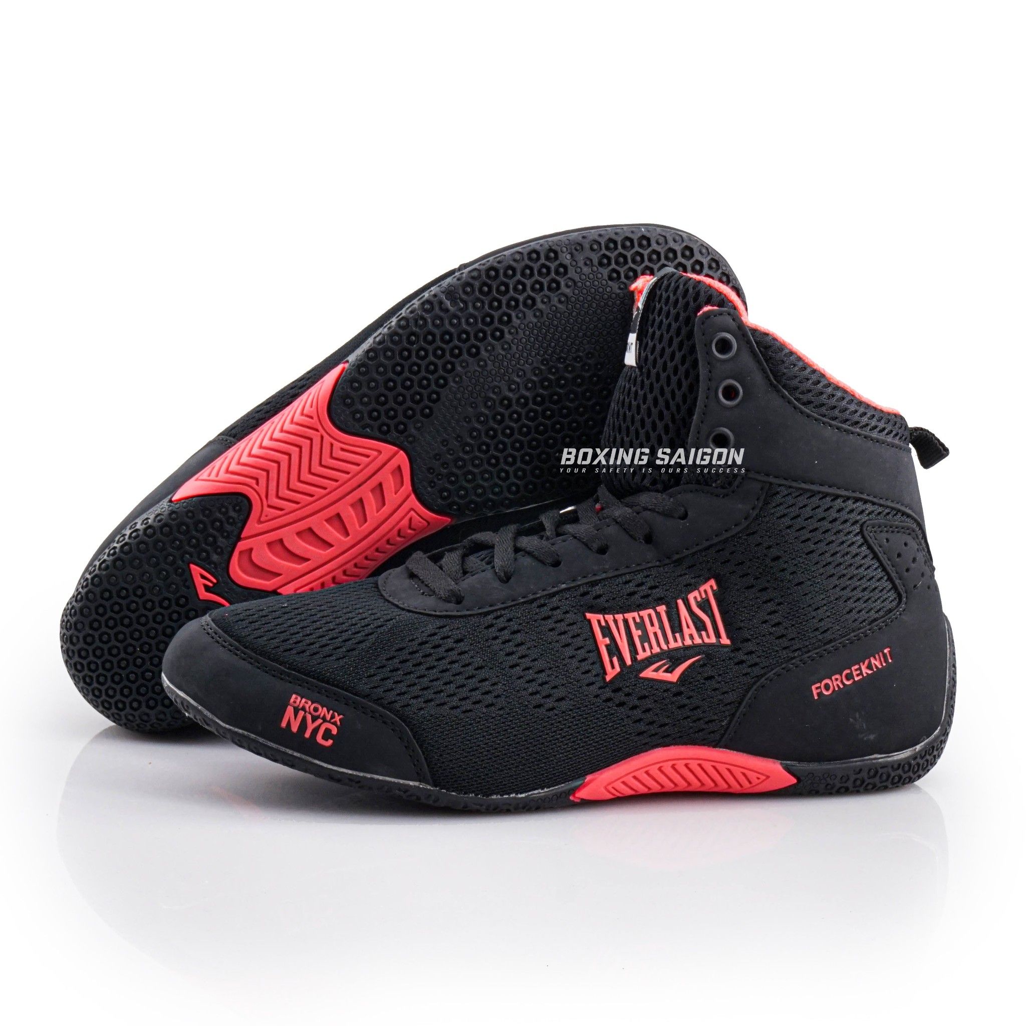 Giày Everlast Forceknit Boxing Shoes - Black/Neo Pink ( Hàng Xuất Dư )
