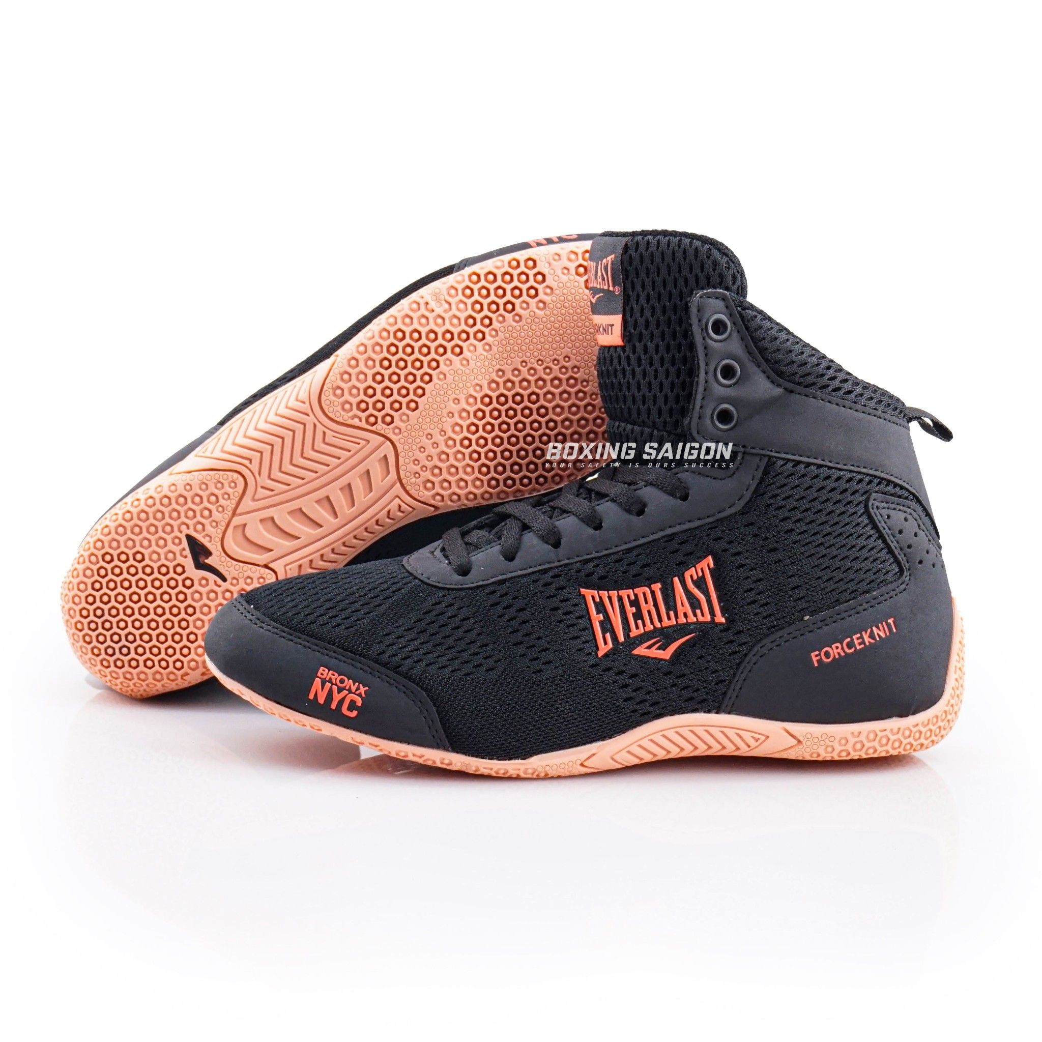 Giày Everlast Forceknit Boxing Shoes - Black/Pink ( Hàng Xuất Dư )