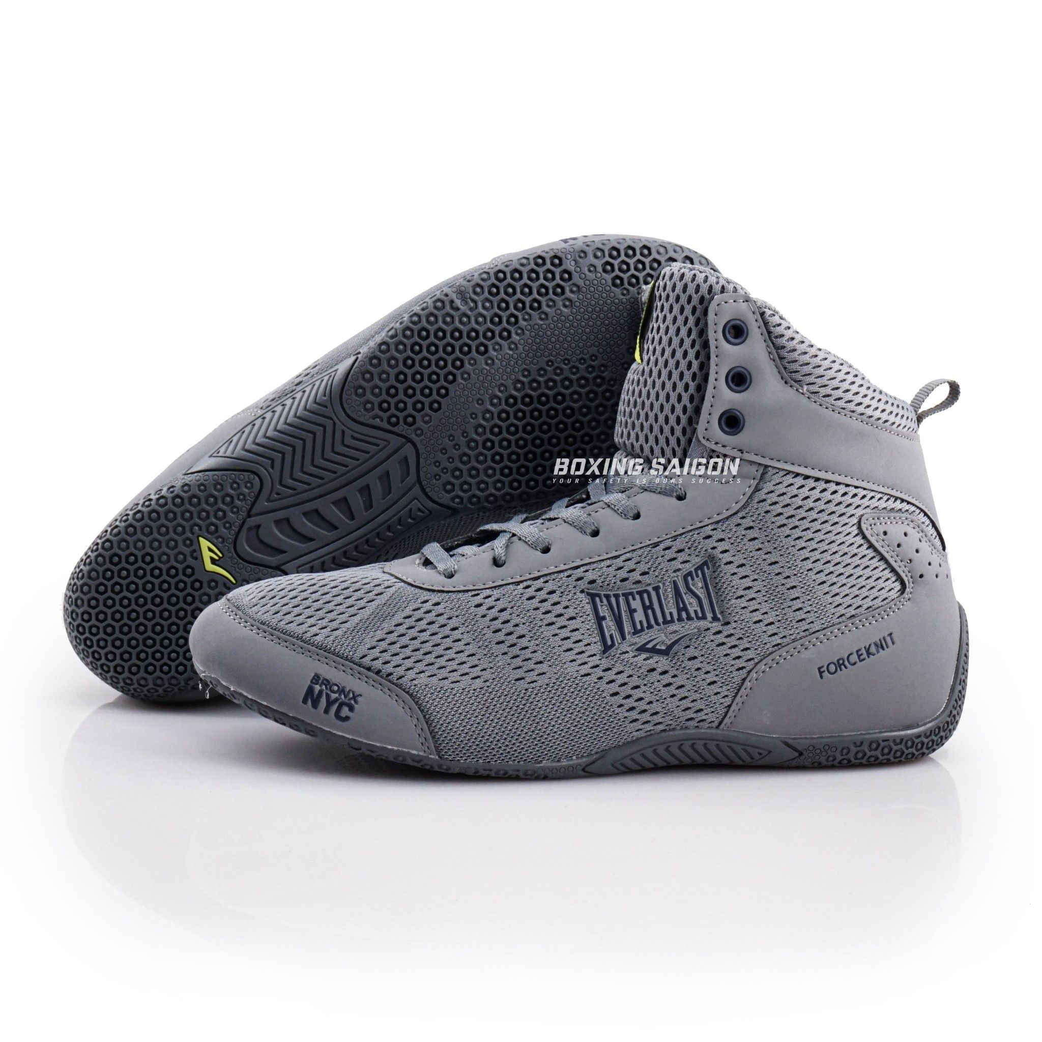 Giày Everlast Forceknit Boxing Shoes - Grey/Black ( Hàng Xuất Dư )