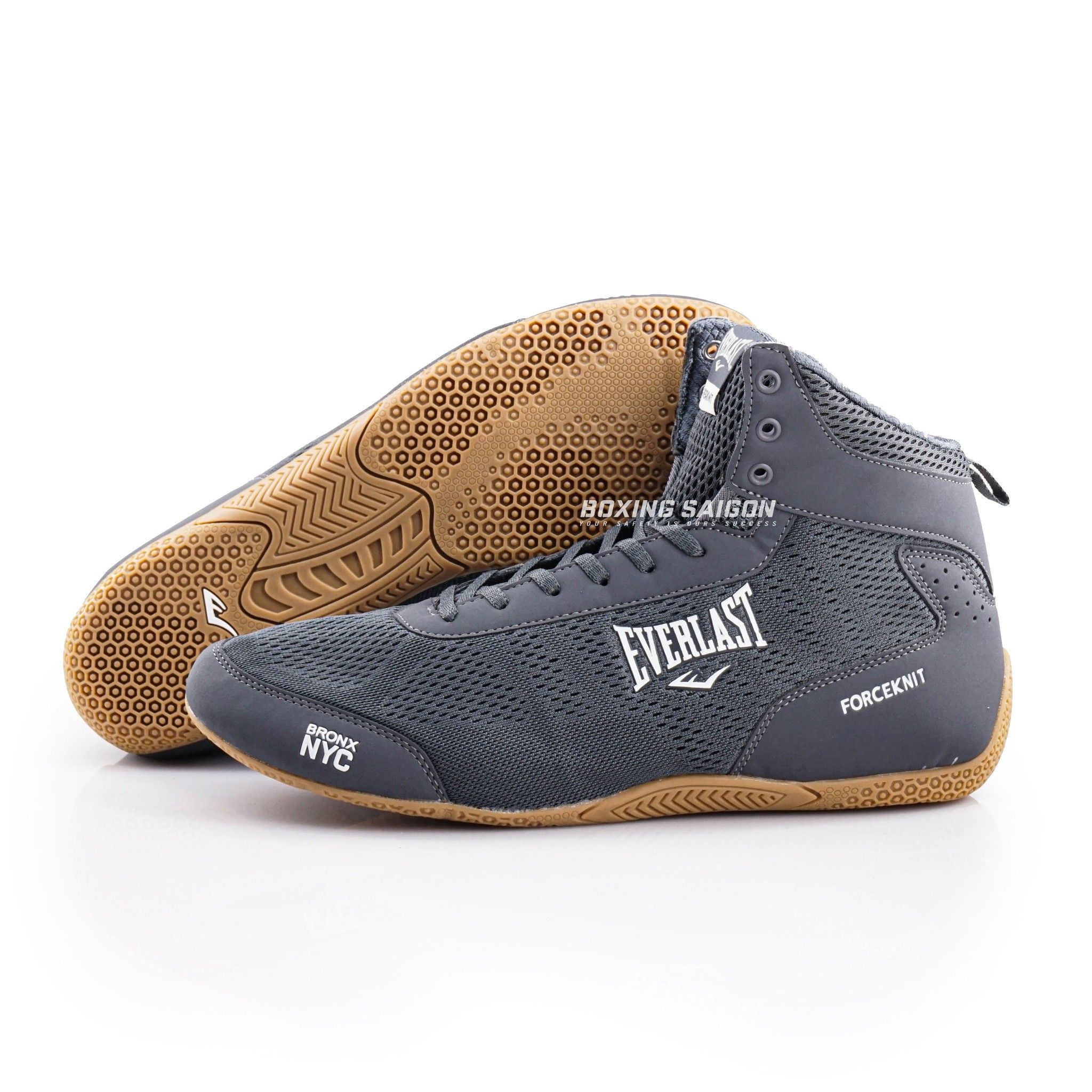Giày Everlast Forceknit Boxing Shoes - Grey/White ( Hàng Xuất Dư )