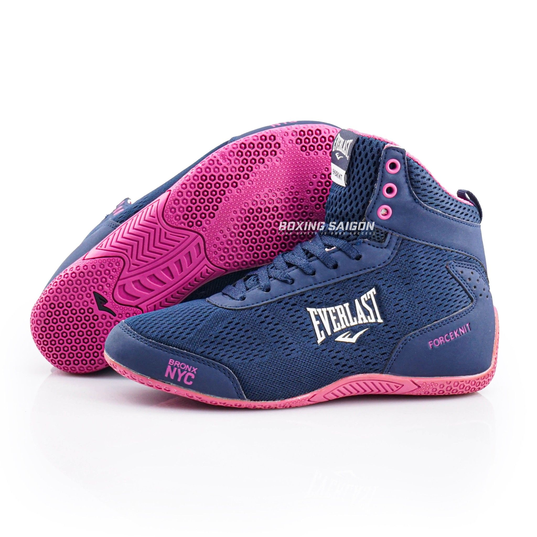 Giày Everlast Forceknit Boxing Shoes - Navy/Pink ( Hàng Xuất Dư )