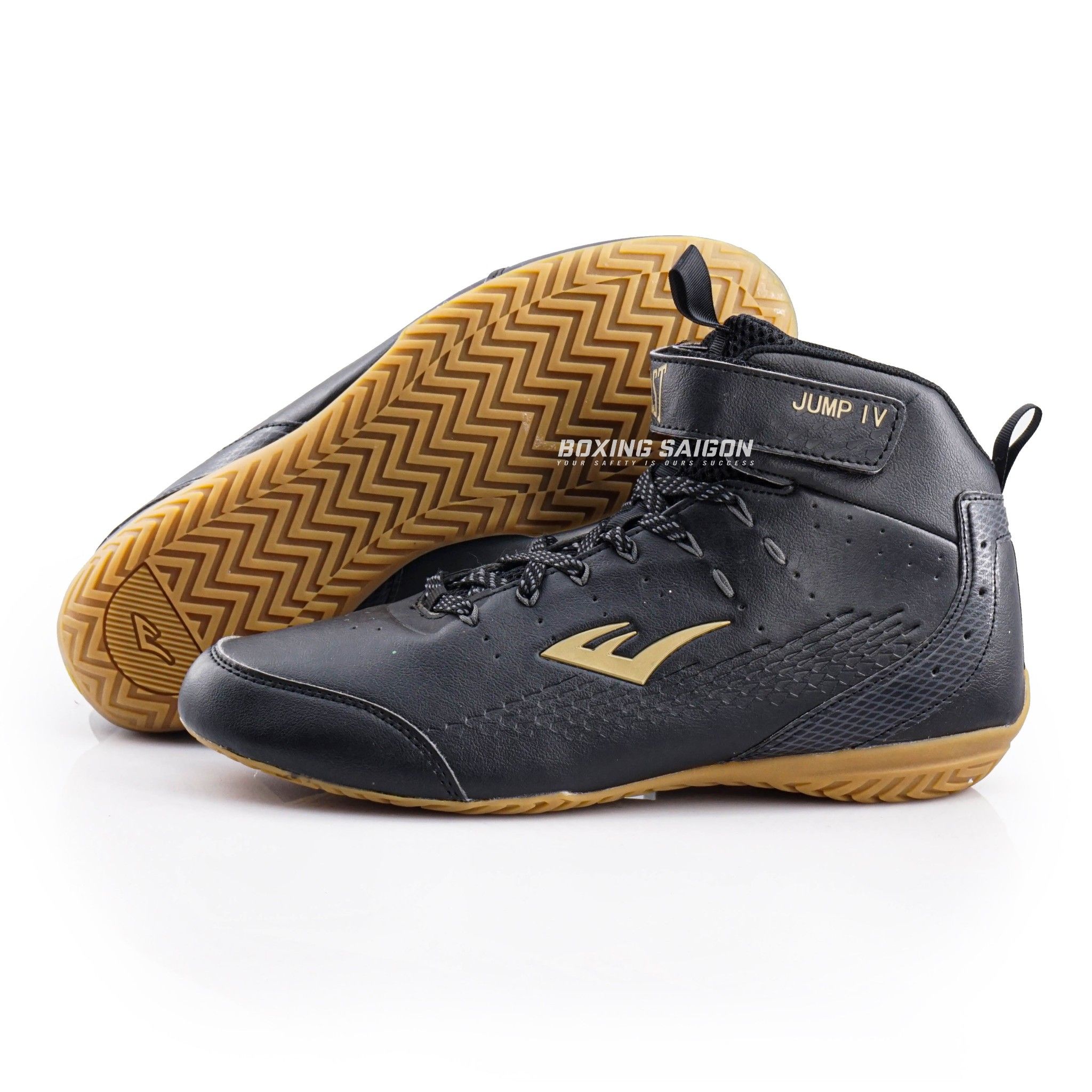 Giày Everlast Jump Iv Boxing Shoes - Black/Gold ( Hàng Xuất Dư )