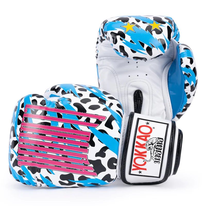 Găng Tay Yokkao FYGL-76 Animalier Boxing Gloves - White Leopard