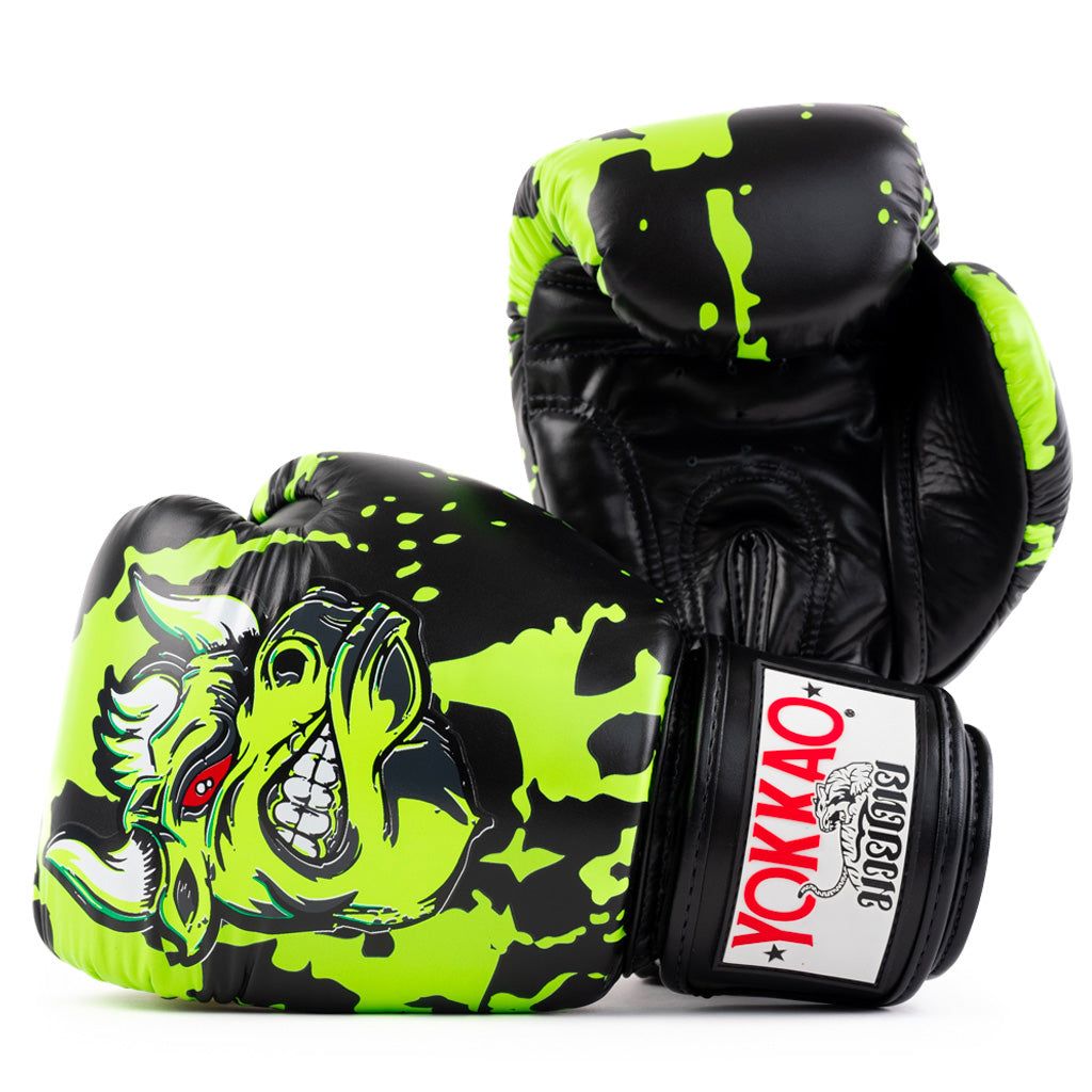Găng Tay Yokkao FYGL-86-1 Angry Bull Boxing Gloves - Green