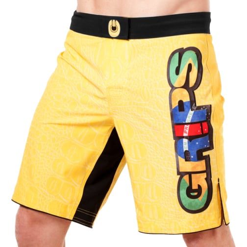 Quần MMA Grips Hybrid 'Yellow Croco' Fight Shorts