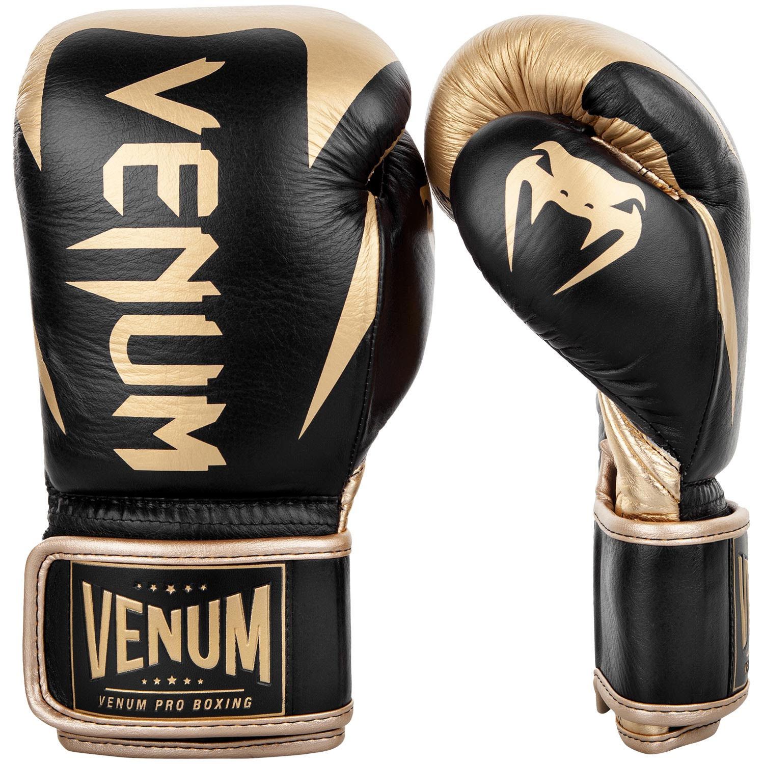Găng Tay Venum Hammer Pro Boxing Gloves Velcro - Black/Gold