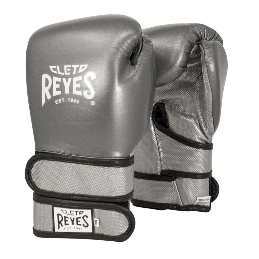 Găng Tay Cleto Reyes Hero Double Loop Boxing Gloves - Oxford Gray/Silver