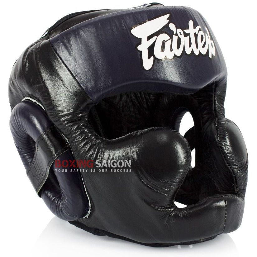 Bảo Hộ Đầu Fairtex Hg13 Full Coverage Head Gear Lace-Up - Black/Navy