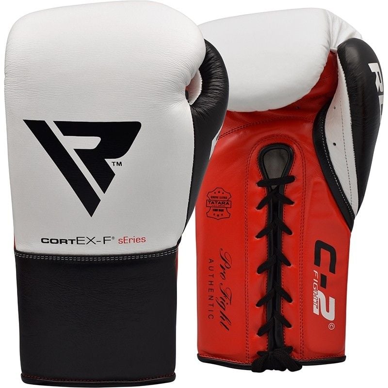 GĂNG TAY RDX LEATHER PRO FC2 BOXING GLOVES - WHITE