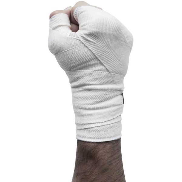 Băng Gạc Meister Traditional Elastic Gauze Hand Wraps White Boxing