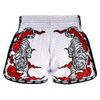 Quần TUFF Muay Thai Boxing Shorts New Retro Style Double Tiger With Red Text