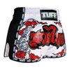 Quần TUFF Muay Thai Boxing Shorts New Retro Style Double Tiger With Red Text