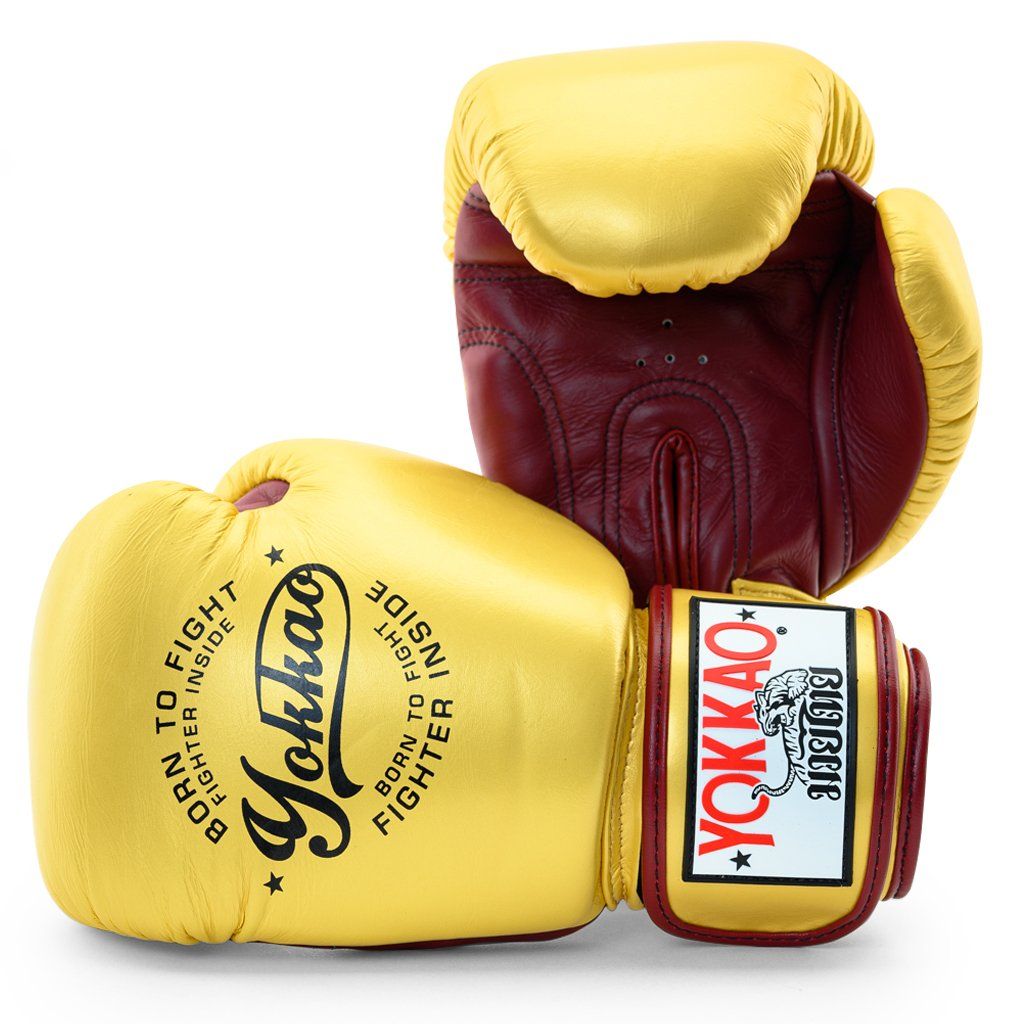 Găng Tay Yokkao Fygl-25-44 Vintage Gold Muay Thai & Boxing Gloves