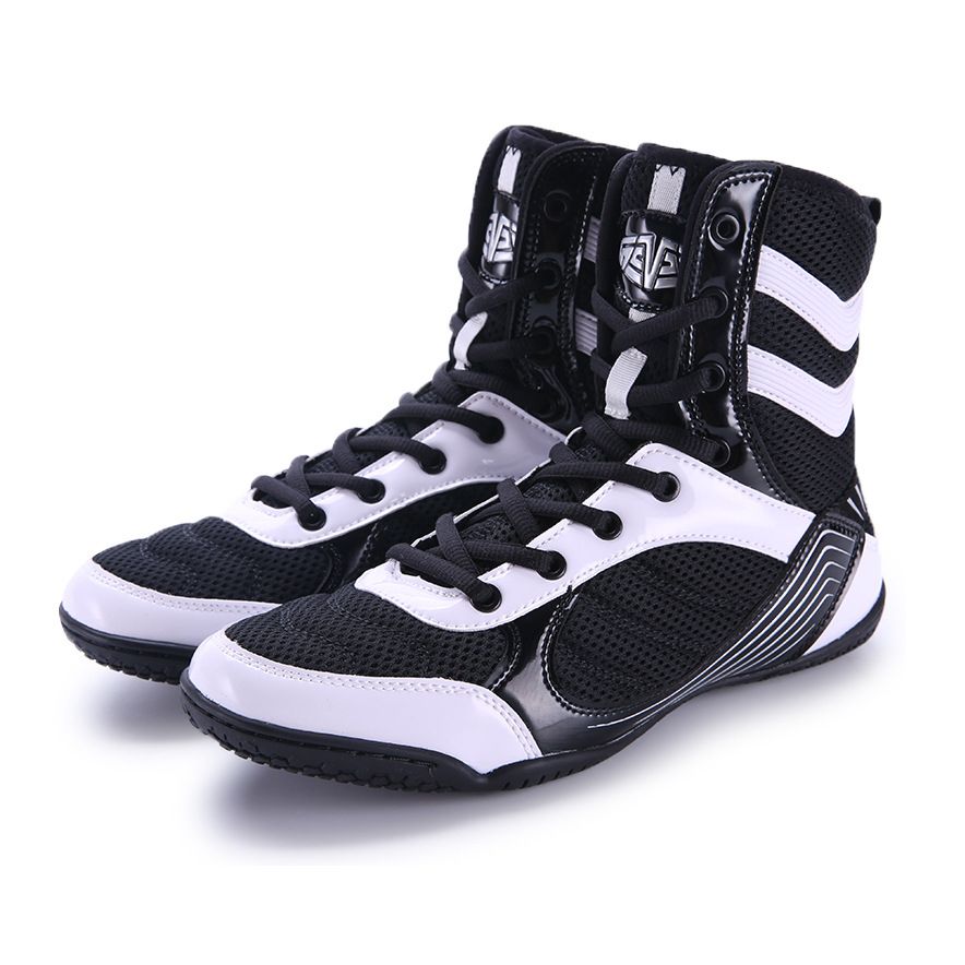 Giày Mingsibo High Top Professional Training Shoes - Black/White