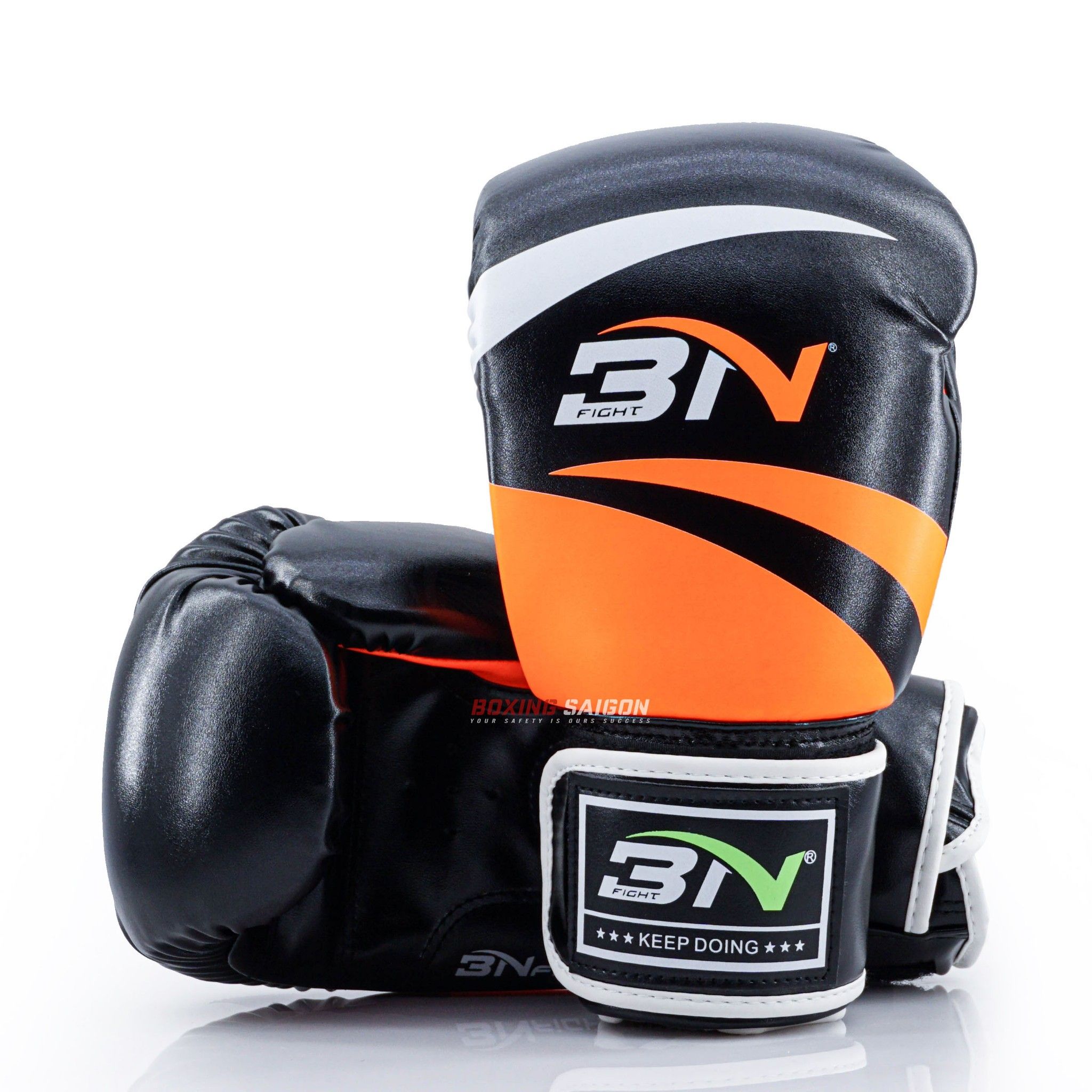Găng Tay Bn Boxing Gloves - Black/Orange
