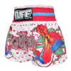 Quần TUFF Muay Thai Boxing Short White With Classic Rose
