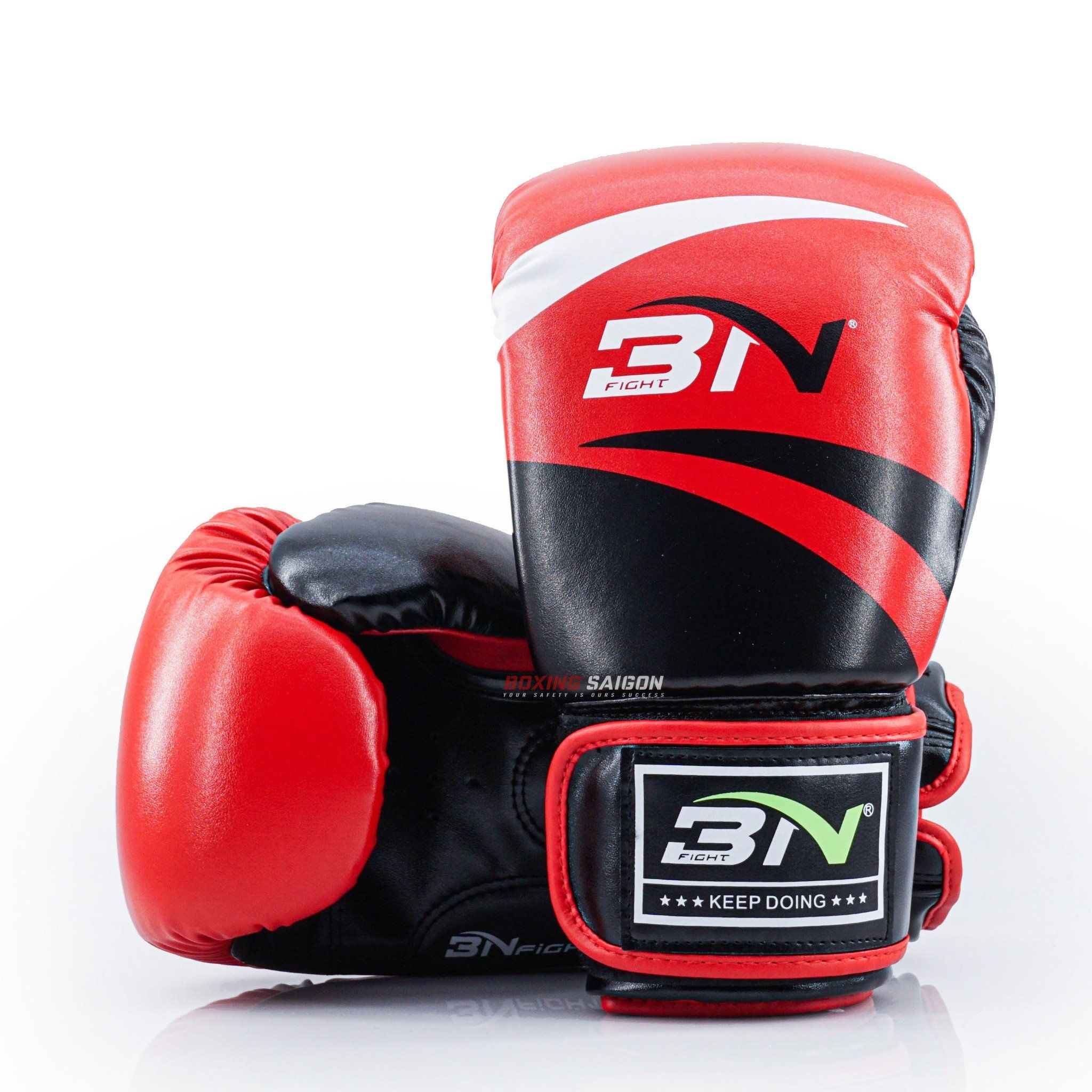 Găng Tay Bn Boxing Gloves - Black/Red