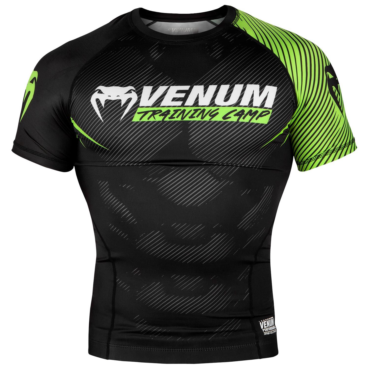 ÁO BÓ VENUM TRAINING CAMP 2.0 RASHGUARD - SHORT SLEEVES - BLACK/NEO YELLOW