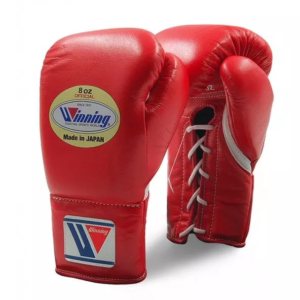 GĂNG TAY BOXING WINNING PRO FIGHT LACES GLOVES - RED
