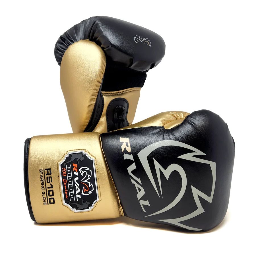 Găng Tay Rival RS100 Professional Sparring Gloves - Black/Gold