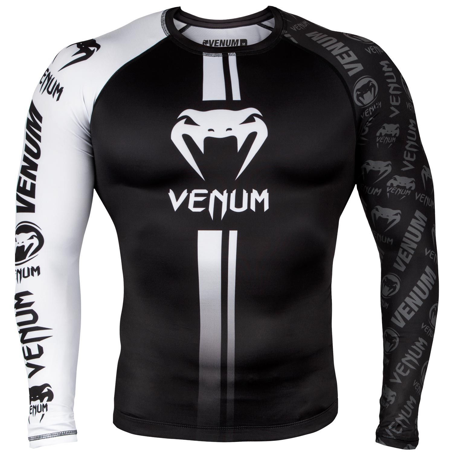ÁO BÓ VENUM LOGOS RASHGUARD LONG SLEEVES - BLACK/WHITE