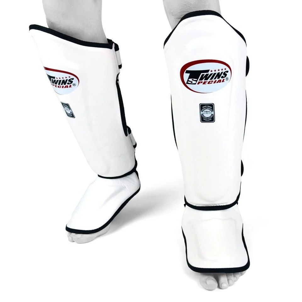 Bảo Hộ Chân Twins SGL10 Double Padded Leather Shinguard - White