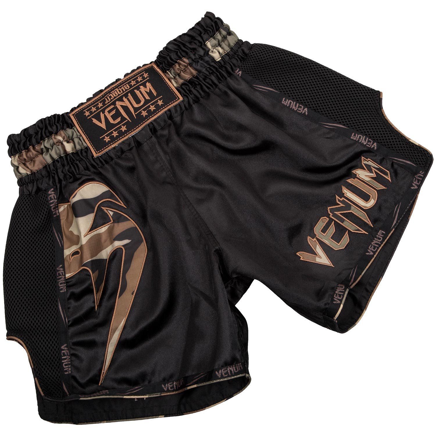 QUẦN VENUM GIANT MUAY THAI SHORTS - BLACK/FOREST CAMO