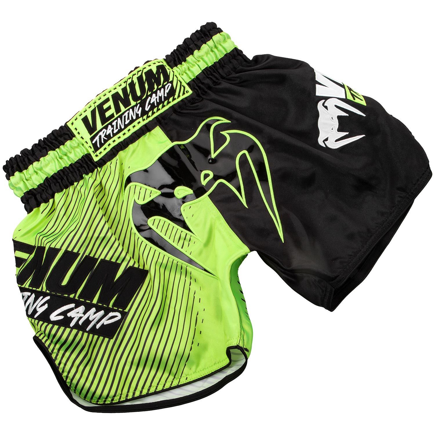 QUẦN VENUM TRAINING CAMP MUAY THAI SHORTS - BLACK/NEO YELLOW