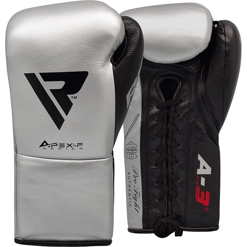GĂNG TAY RDX LEATHER PRO FA3 BOXING GLOVES - SILVER