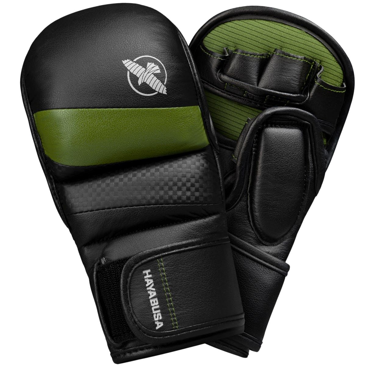 GĂNG TAY HAYABUSA T3 7OZ HYBRID GLOVES - BLACK/GREEN