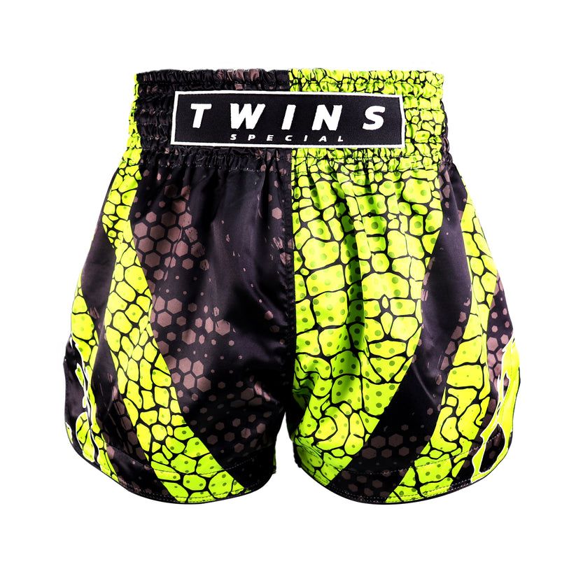 Quần Twins TBS-CROCS Thai Boxing Shorts - Black/Green