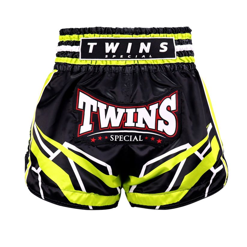 Quần Twins TBS-RACING Thai Boxing Shorts - Black/Green