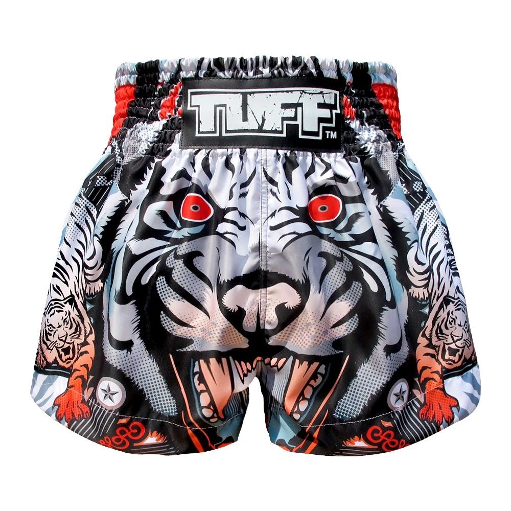 QUẦN TUFF MUAY THAI BOXING SHORTS GREY CRUEL TIGER