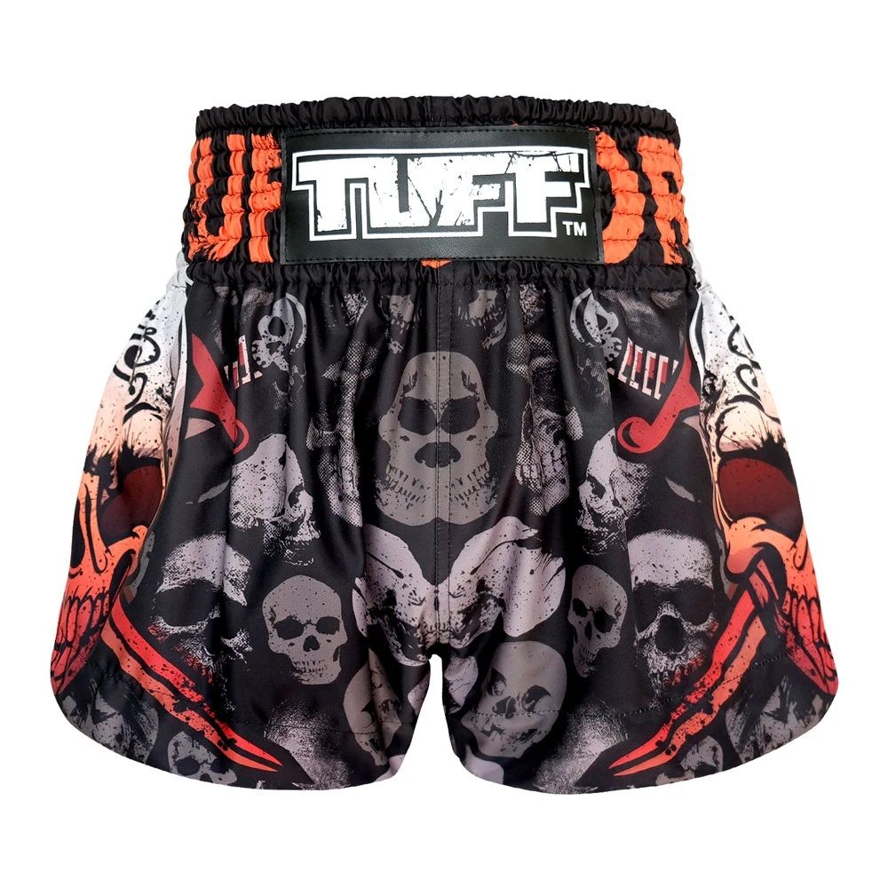 Quần Tuff Muay Thai Boxing Shorts Battalion Skull In Black