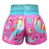 Quần Tuff Muay Thai Shorts Pink Pastel Birds Pattern