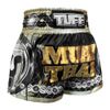 Quần Tuff Muay Thai Boxing Shorts Golden Gladiator In Black