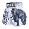 Quần Tuff Muay Thai Boxing Shorts White War Elephant