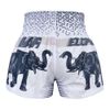 Quần Tuff Muay Thai Boxing Shorts White War Elephant