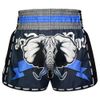 Quần TUFF Muay Thai Boxing Shorts New Retro Style Blue War Elephant