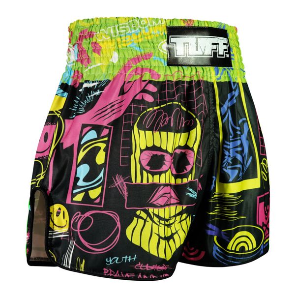 Neon Geometric Muay Thai Boxing Shorts